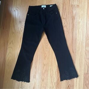 Frame Denim Le Crop Mini Boot with Lace Hem